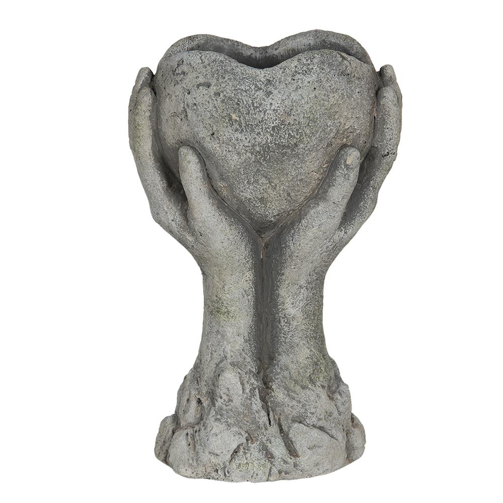 DE BESTE CLAYRE & EEF BLOEMPOT VOOR BINNEN GRIJS STEEN 19x13x34 cm