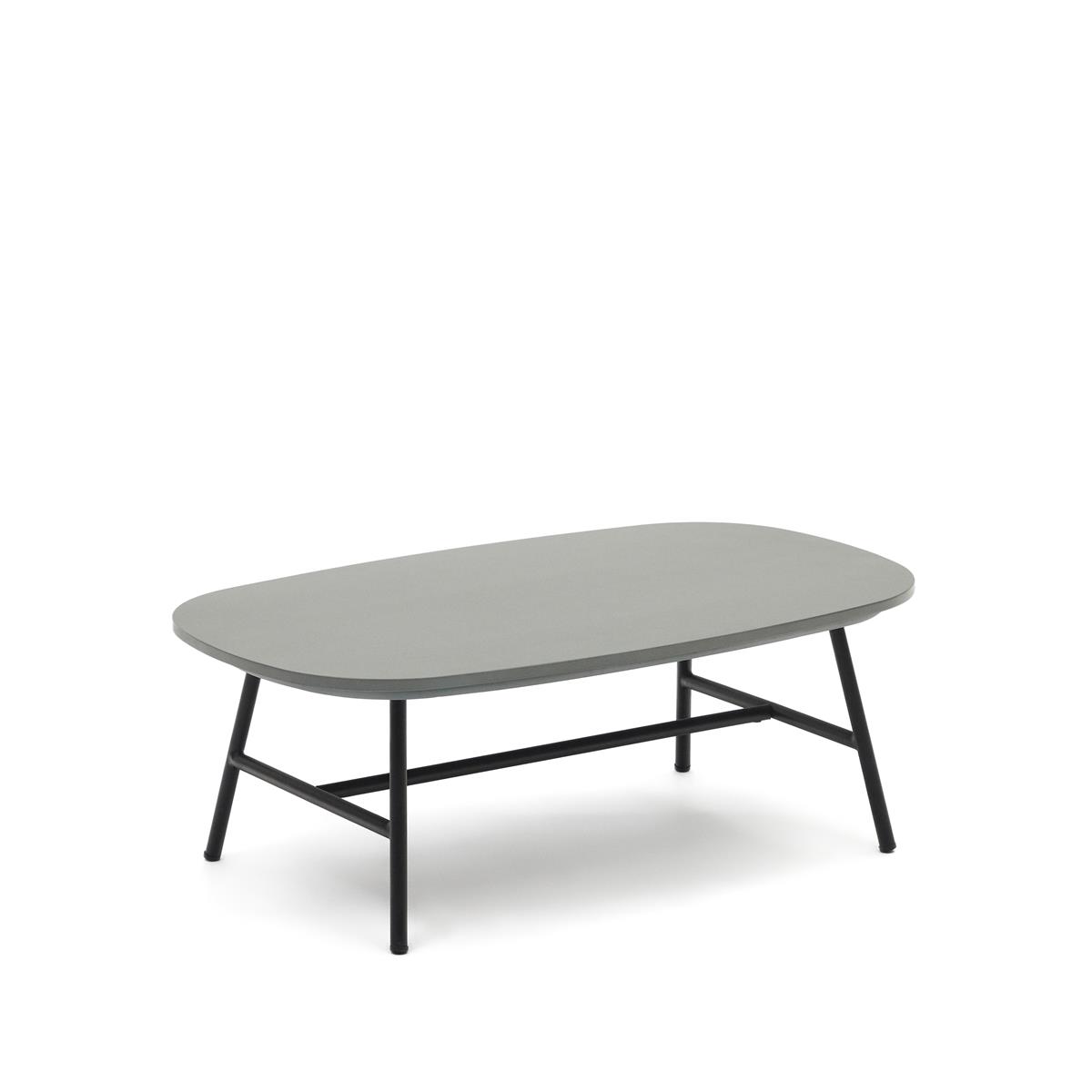 DE BESTE KEUZE: KAVE HOME - BRAMANT STALEN SALONTAFEL MET ZWARTE AFWERKING, 100 X 60