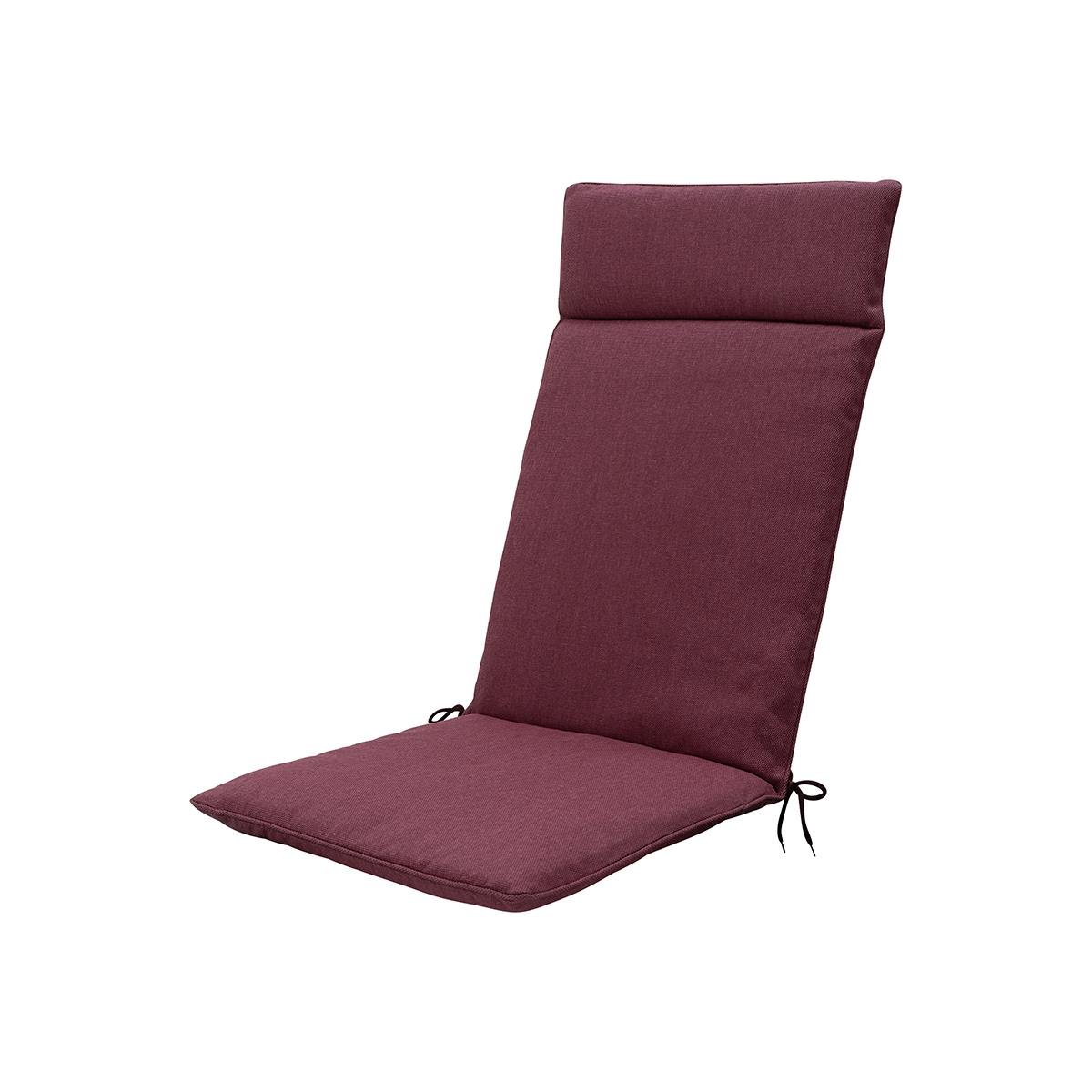 DE BESTE KEUZE: MADISON TUINKUSSEN HOGE RUG 120X50 - ROOD - BEIGE RECYCLED CANVAS