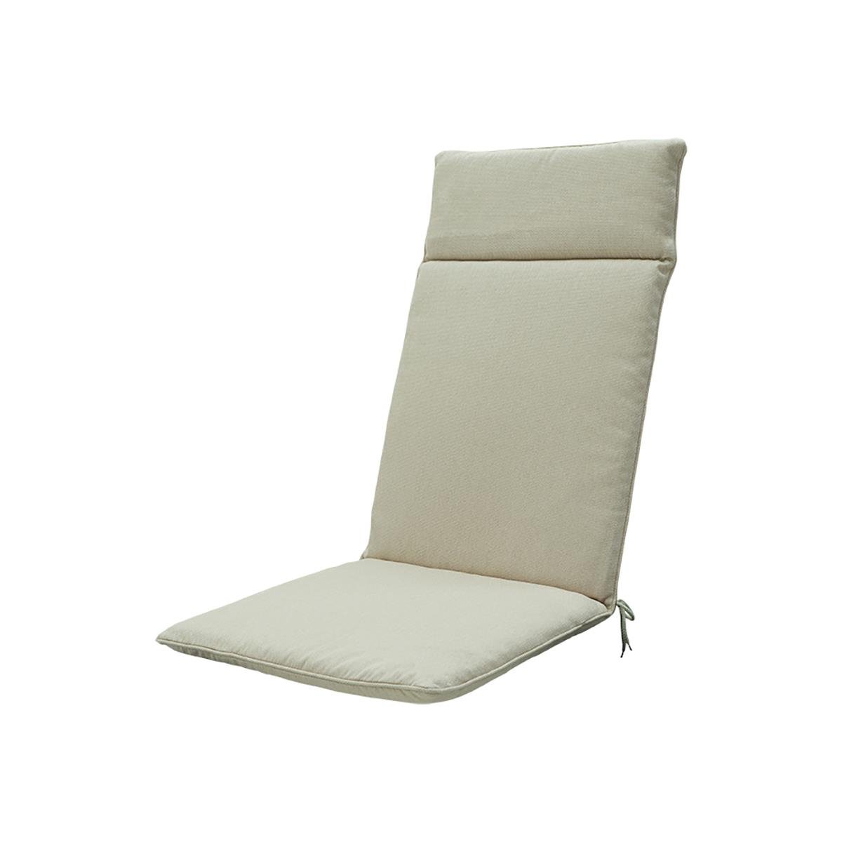 DE BESTE TUINKUSSEN HOGE RUG 120X50 - BEIGE RECycled CANVAS - VOLDOET AAN AL JE TUINMEUBELBEHOEFTEN