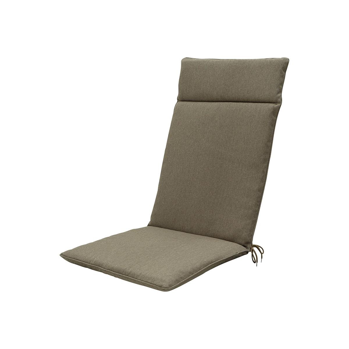 DE BESTE MADISON TUINKUSSEN MET HOGE RUG 120X50 - TAUPE - BEIGE GERECYCLED CANVAS