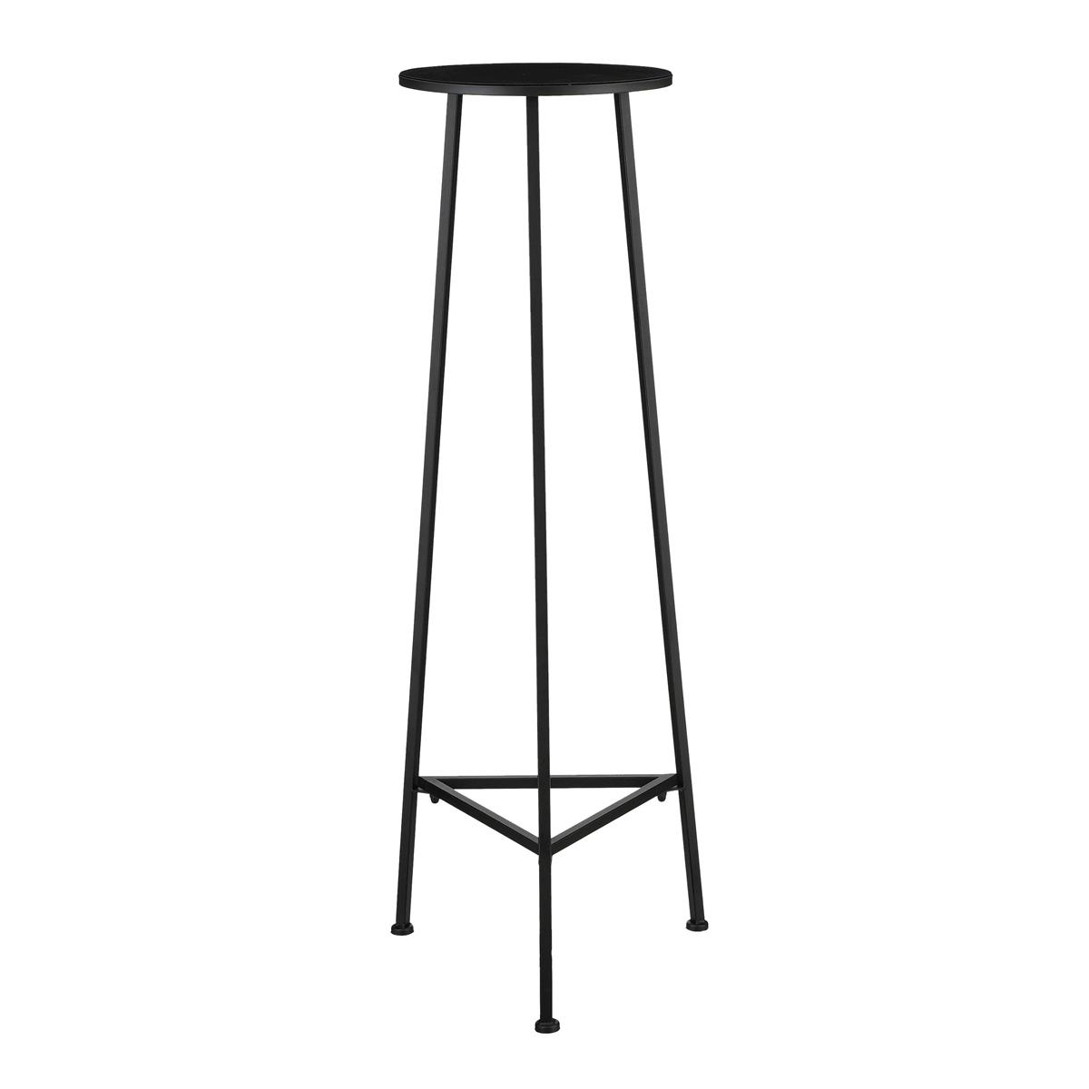 DE BESTE MICA DECORATIONS PLANTENTAFEL VAN METAAL IN ZWART - H120 x Ø35 cm