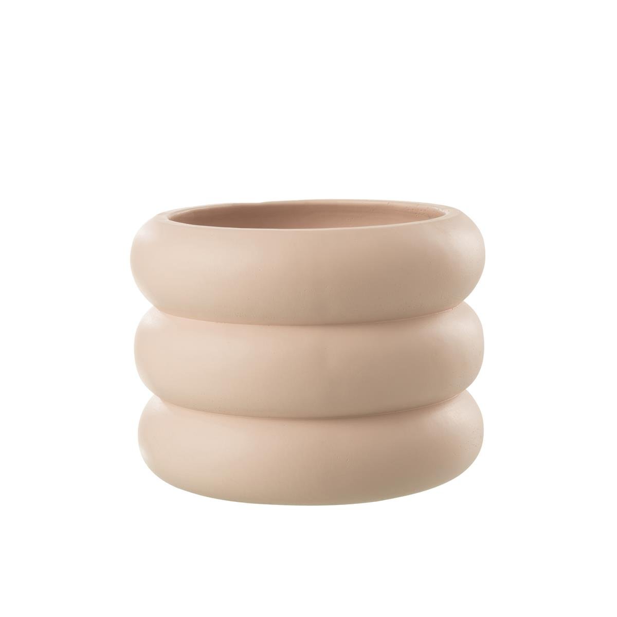 DE BESTE J-LINE BLOEMPOT RING - CEMENT - BEIGE - GROOT - Ø 23.00 CM