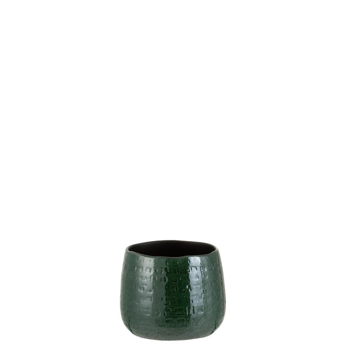 DE BESTE J-LINE BLOEMPOT MET PATROON VAN KERAMIEK IN GROEN SMALL