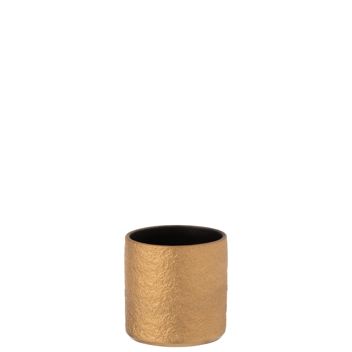 DE BESTE J-LINE BLOEMPOT GATSBY KERAMIEK GOUD SMALL