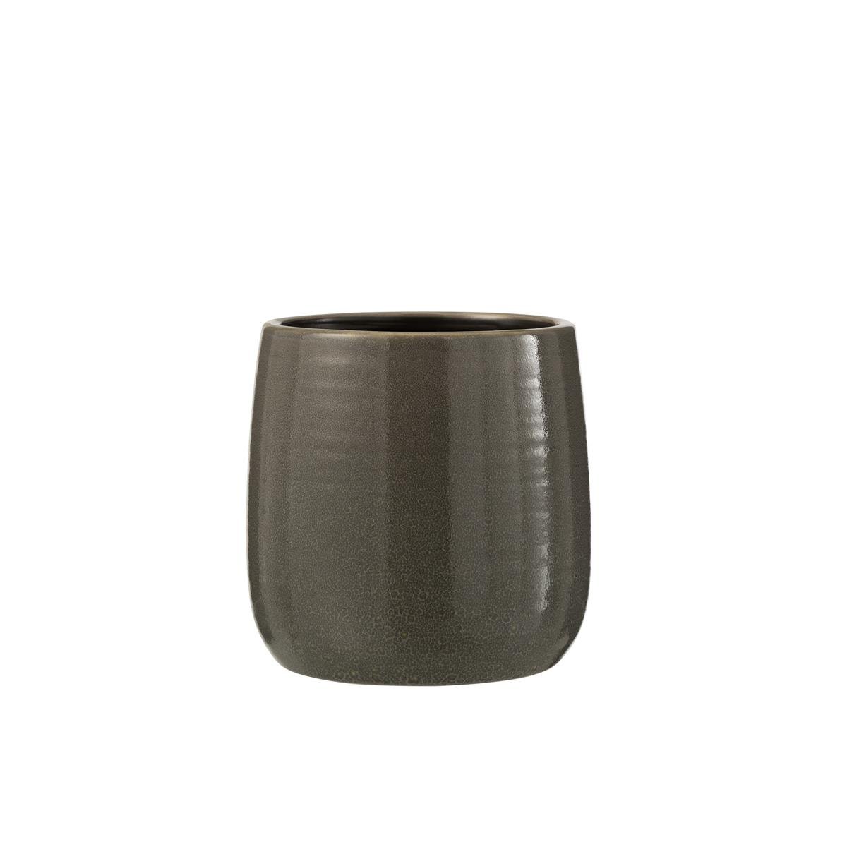 DE BESTE J-LINE BLOEMPOT EFFEN - KERAMIEK - GRIJS - LARGE - Ø 16.50 CM