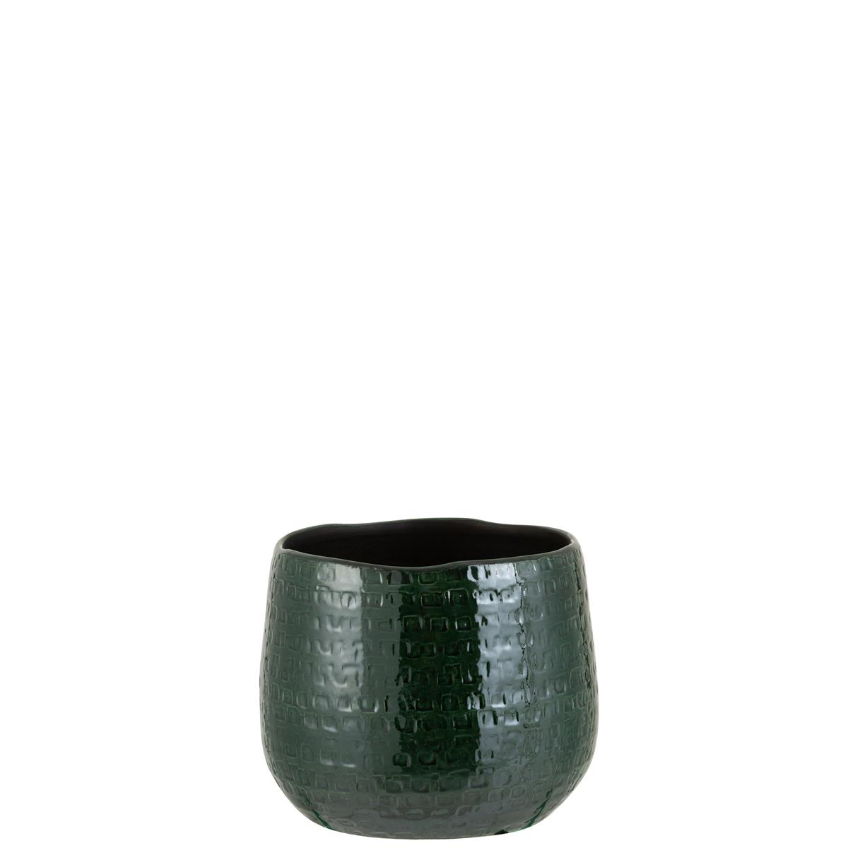 DE BESTE J-LINE BLOEMPOT PATROON - KERAMIEK - GROEN - MEDIUM - Ø 18.00 cm