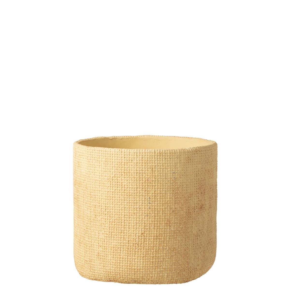 DE BESTE J-LINE BLOEMPOT SUNNY VAN CEMENT BEIGE IN GROOT FORMAAT - Ø 26,00 CM