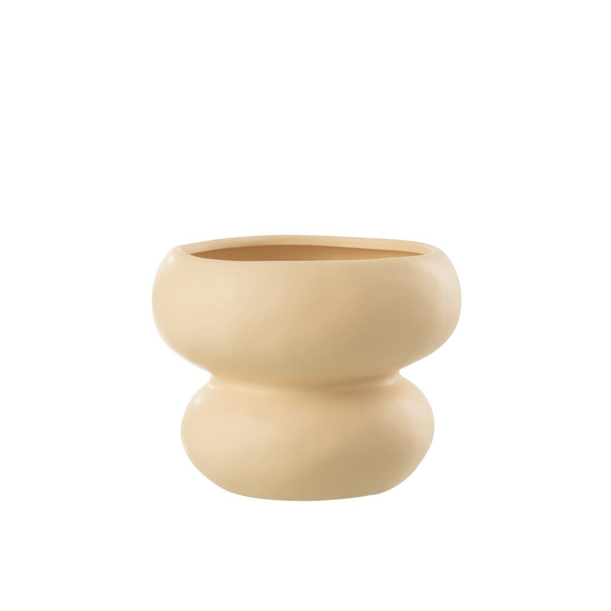DE BESTE J-LINE BLOEMPOT CIRKEL - PORSELEIN - ROZE - Ø 19.50 CM