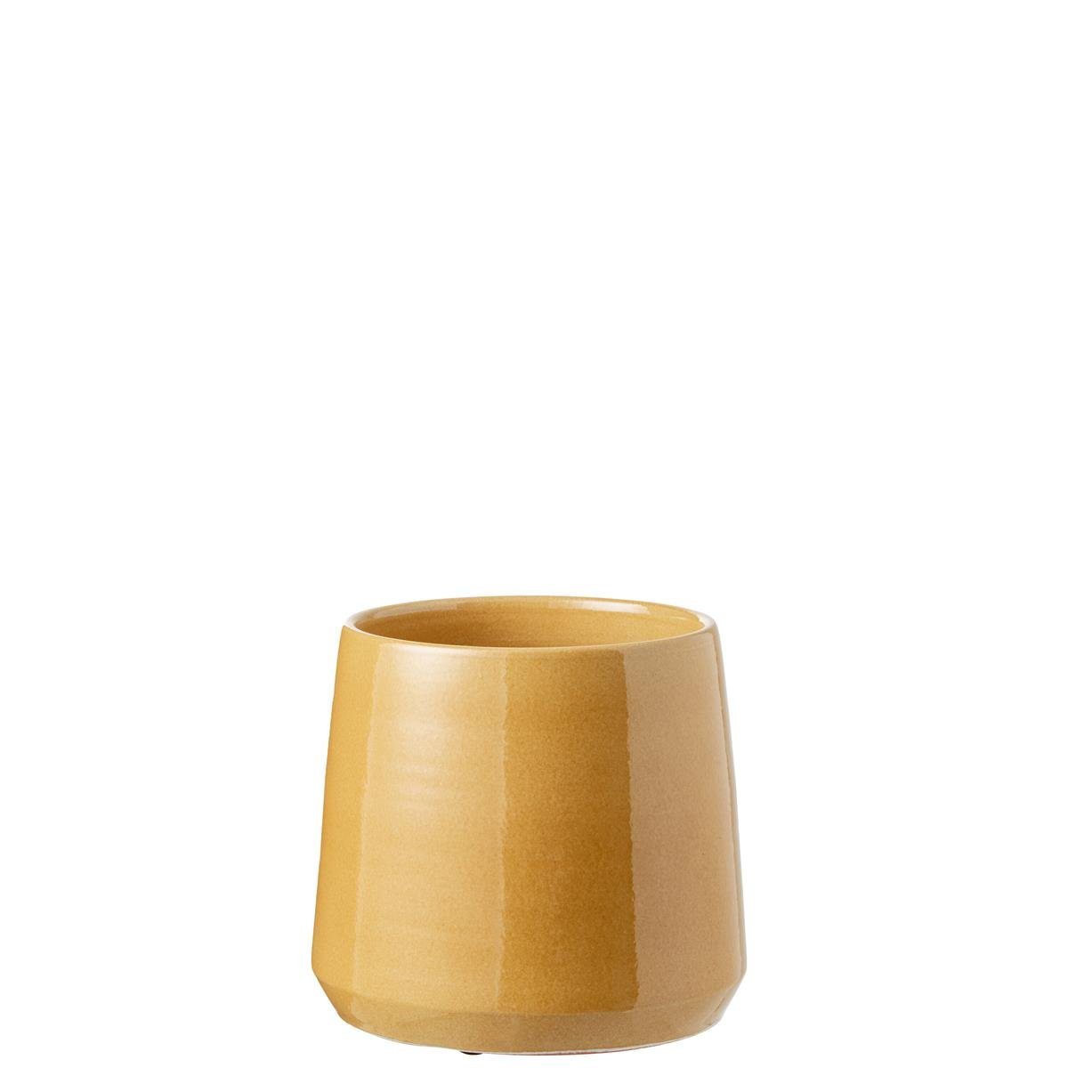 DE BESTE J-LINE BLOEMPOT ROND - KERAMIEK - OKER - MEDIUM - Ø 23.00 CM