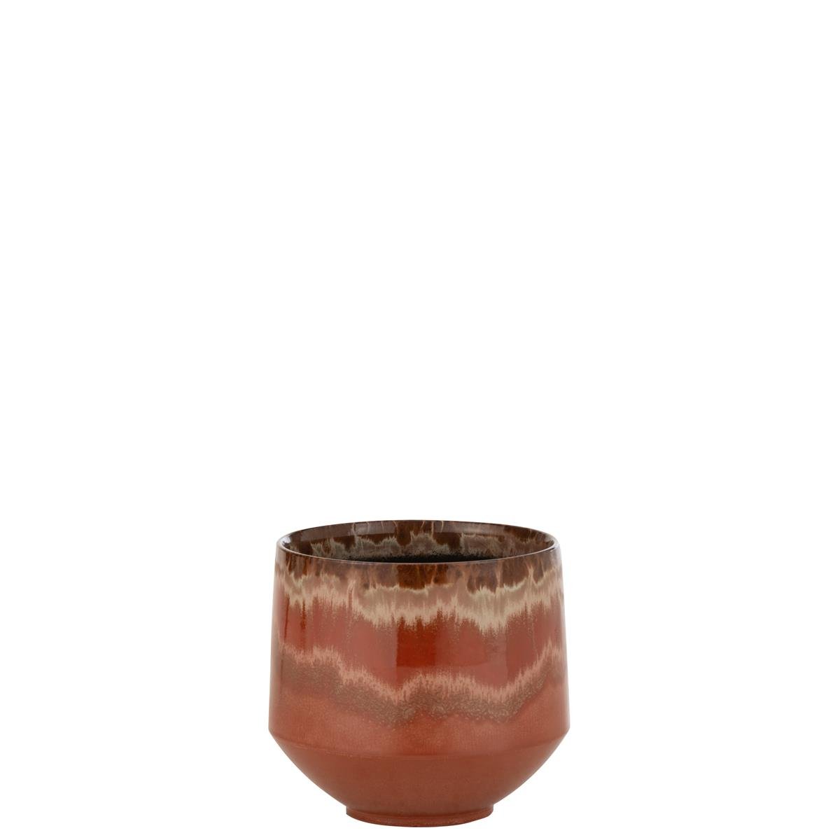 DE BESTE J-LINE BLOEMPOT ALINE - KERAMIEK - ROOD - SMALL - Ø 21.00 CM
