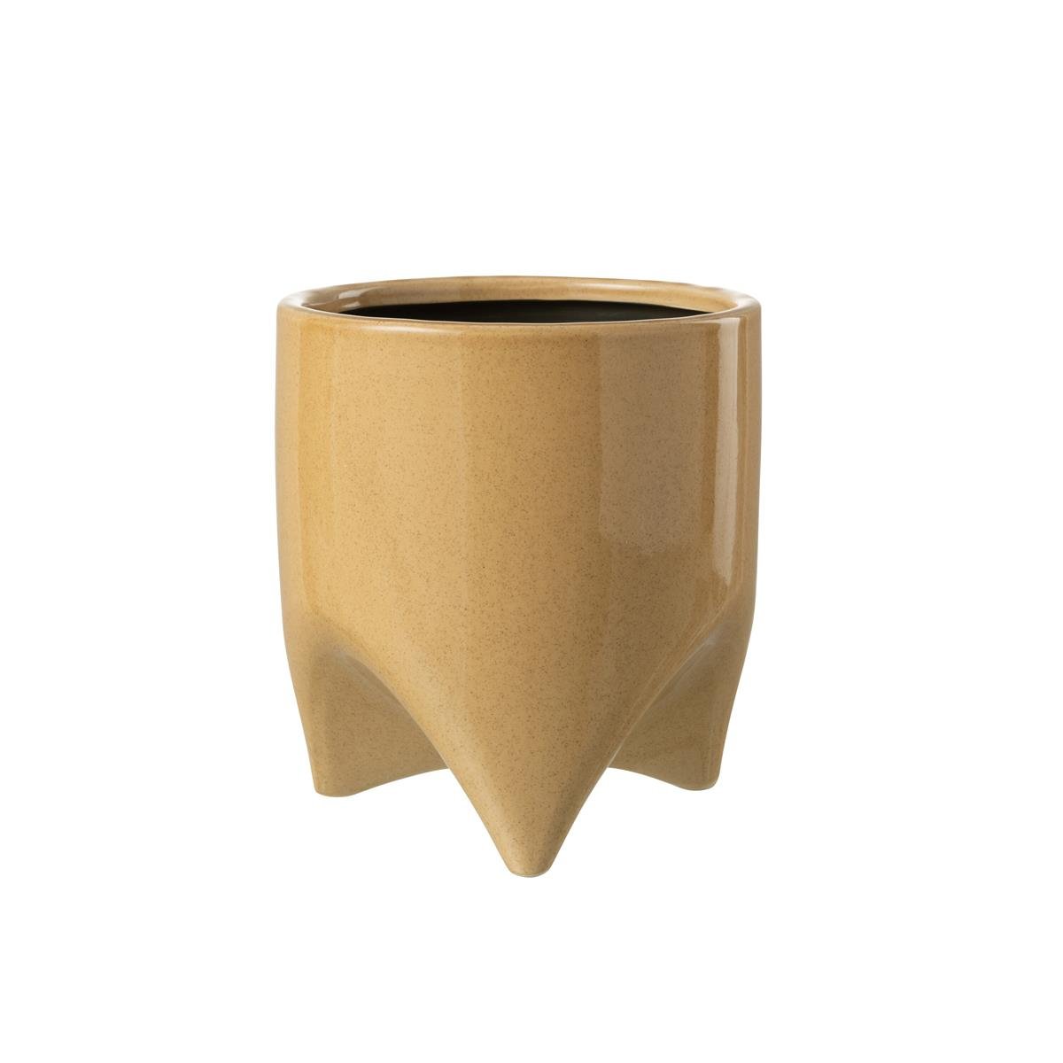 DE BESTE J-LINE BLOEMPOT HELIA - KERAMIEK - LICHTBRUIN - LARGE - Ø 18.00 CM