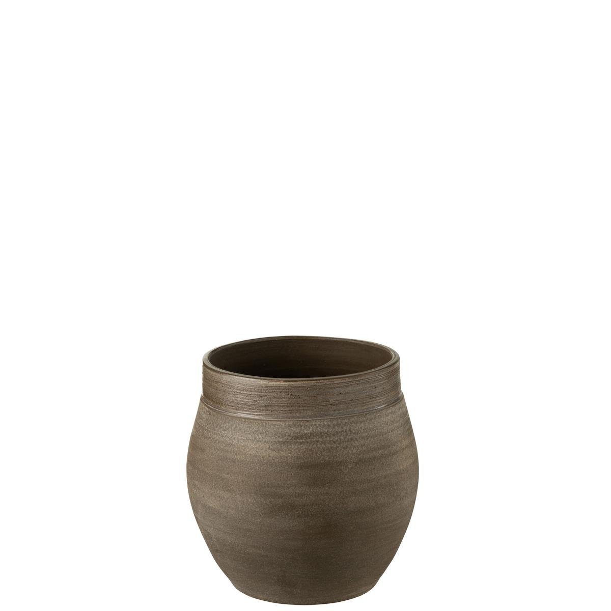 DE BESTE J-LINE BLOEMPOT GIO - KERAMIEK - BRUIN - MEDIUM - Ø 25.00 CM