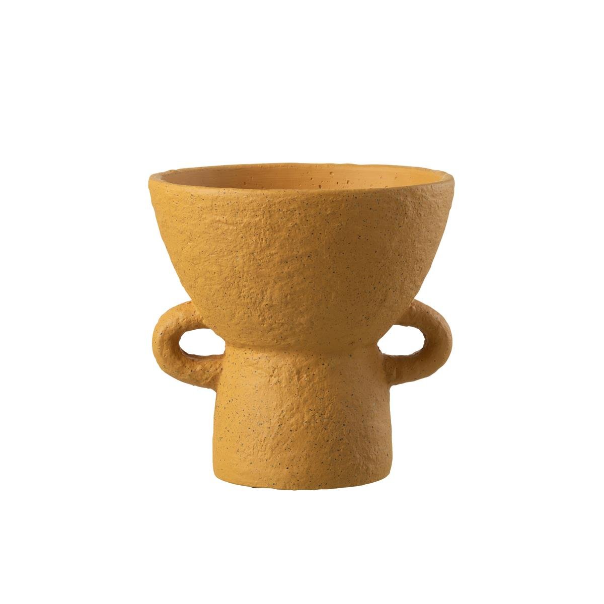 DE BESTE J-LINE VAAS ZENIA - KERAMIEK - OKER - GROOT - Ø 25.00 CM