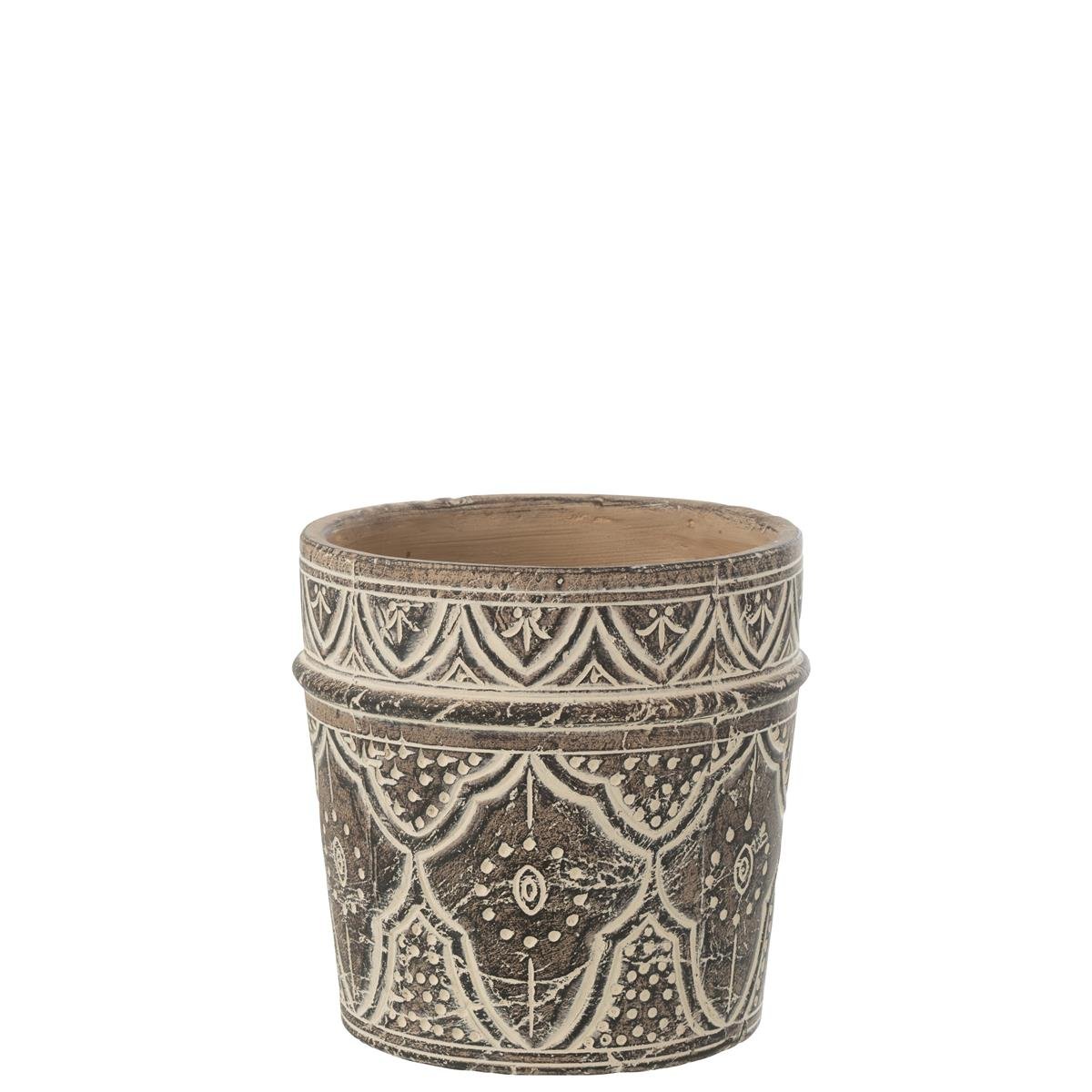 DE BESTE BLOEMPOT VOOR BINNEN - J-LINE BLOEMPOT PROVENCE TERRACOTTA BRUIN EXTRA GROOT