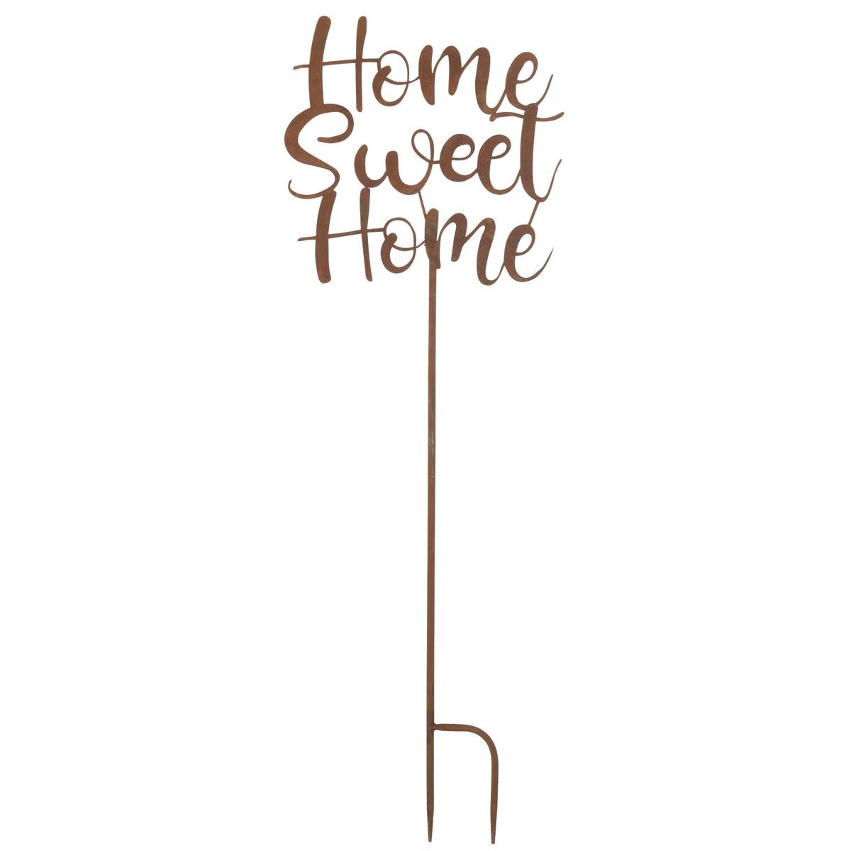 DE BESTE J-LINE DECORATIE VOOR IN DE TUIN: 'HOME SWEET HOME' - IJZER - ROEST - 4 STUKS