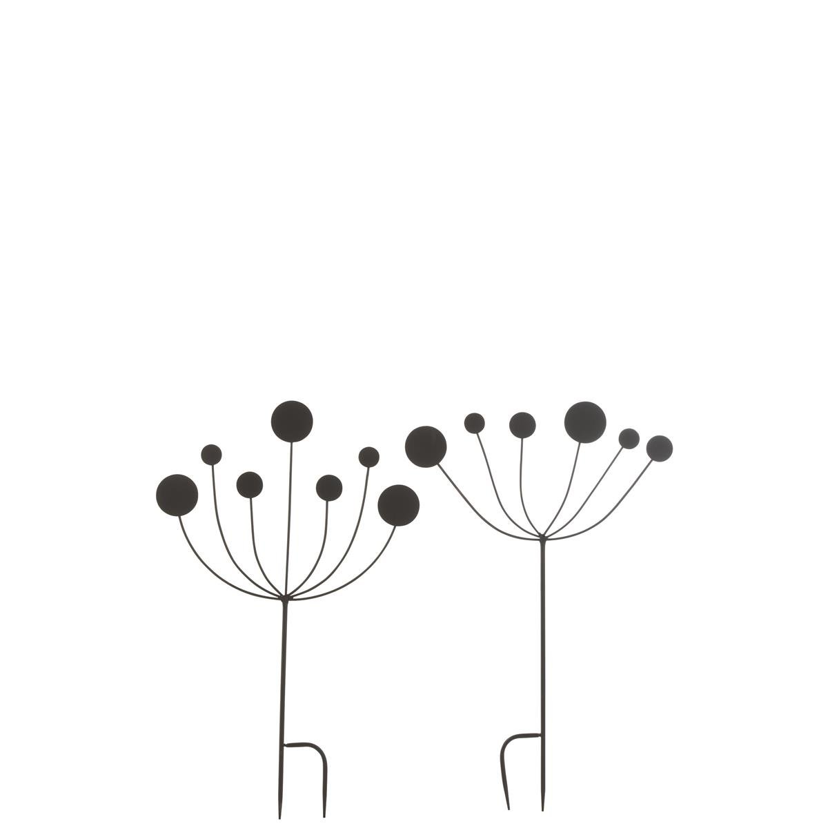DE BESTE J-LINE DECORATIE VOOR DE TUIN: ABSTRACT IJZER ZWART - SMALL - 2 STUKS