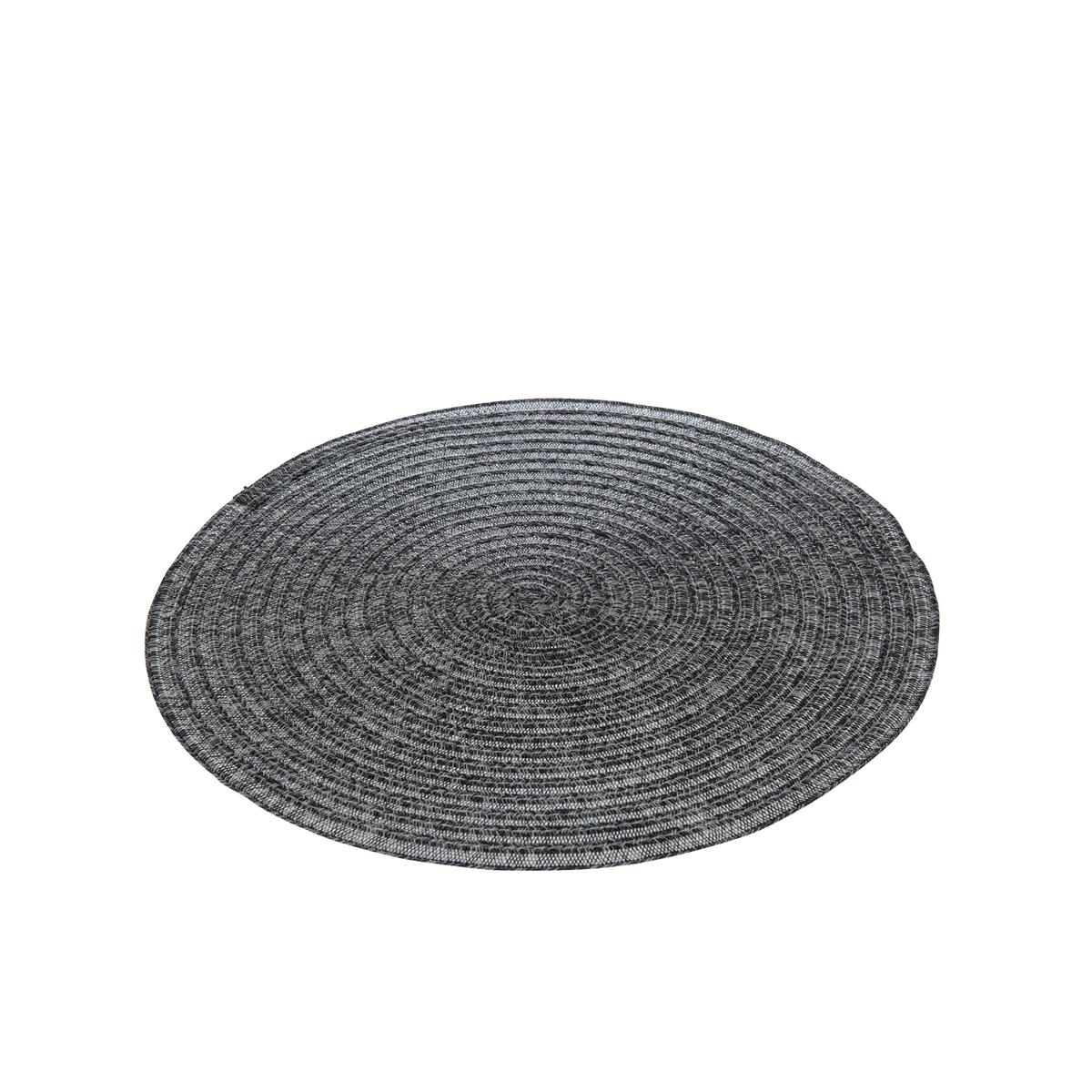 JLine Rond Gevlochten placemat kunststof zwart 6x kopen? shop