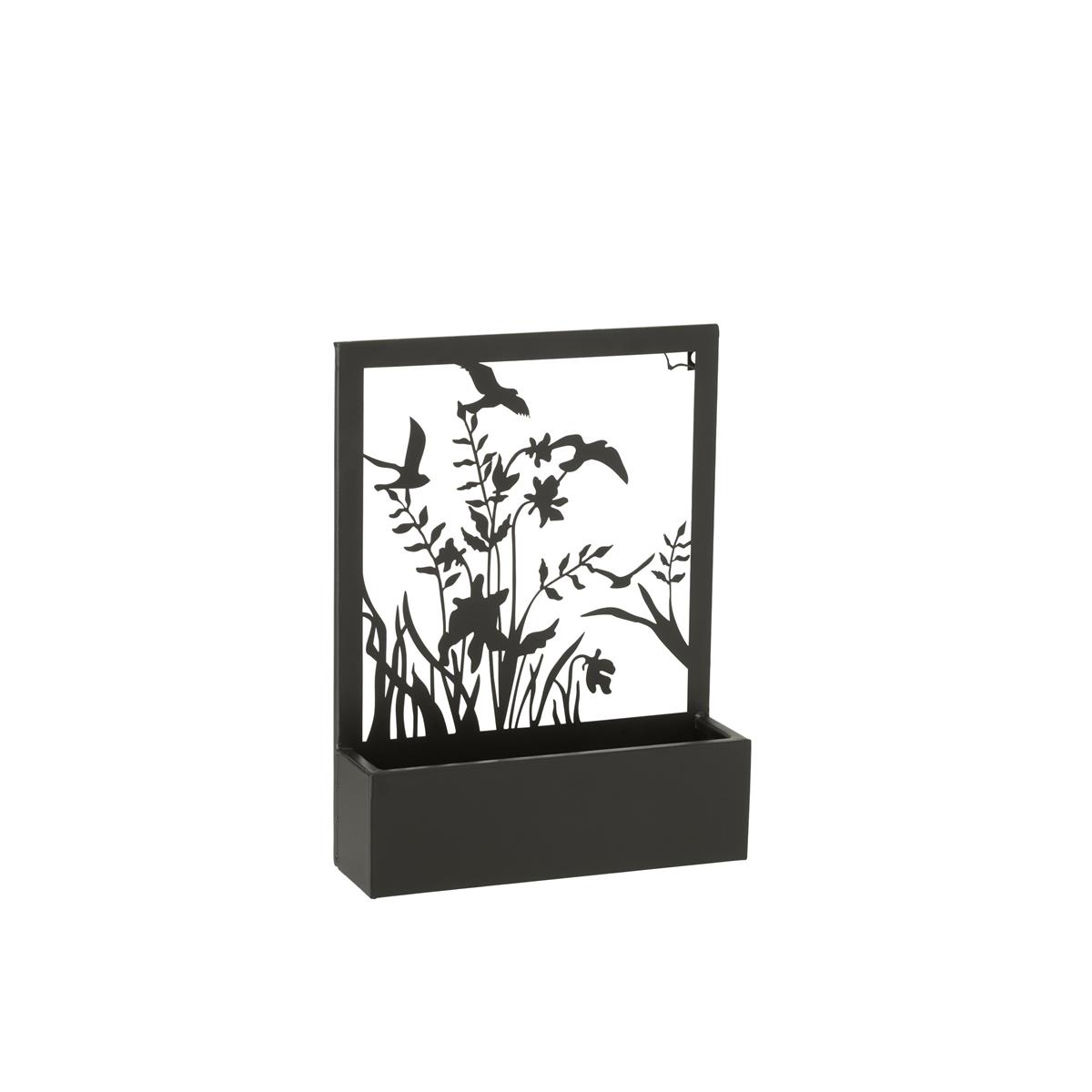 DE BESTE J-LINE BLOEMPOT VOOR PLANTEN - METAAL - ZWART - Ø 8.00 CM