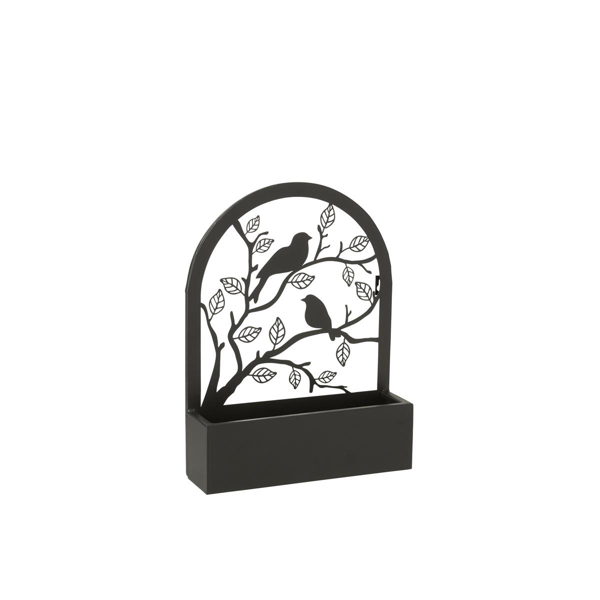 DE BESTE J-LINE BLOEMPOT VOOR VOGELS - METAAL - ZWART - Ø 8.50 CM