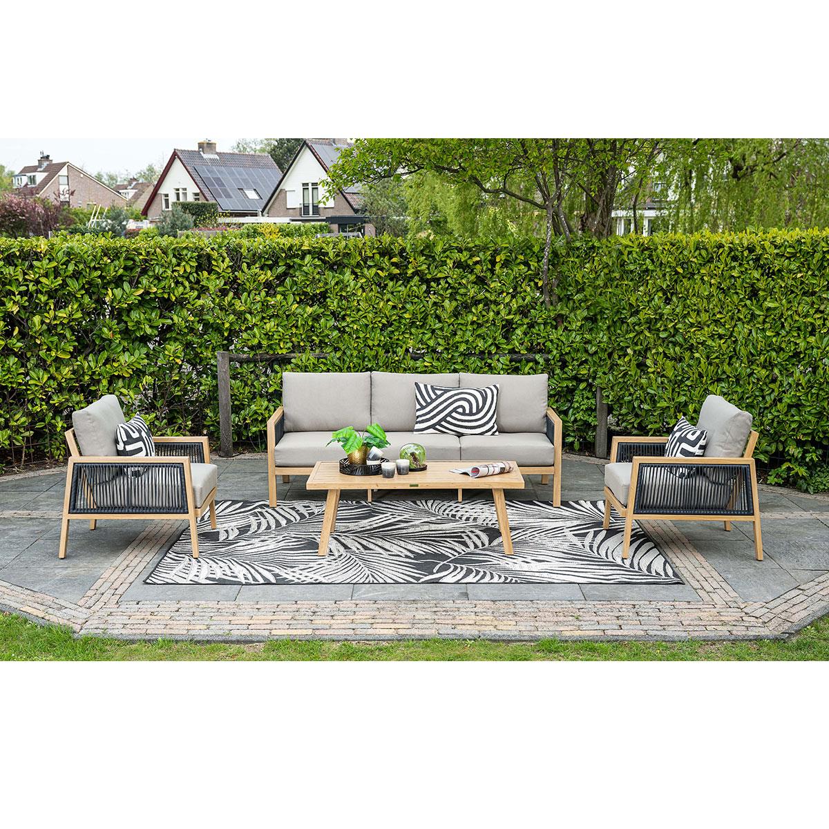 HET BESTE GARDEN IMPRESSIONS SAN CAPRI LOUNGESET 4-DELLIG VOOR EEN STIJLVOLLE TUIN