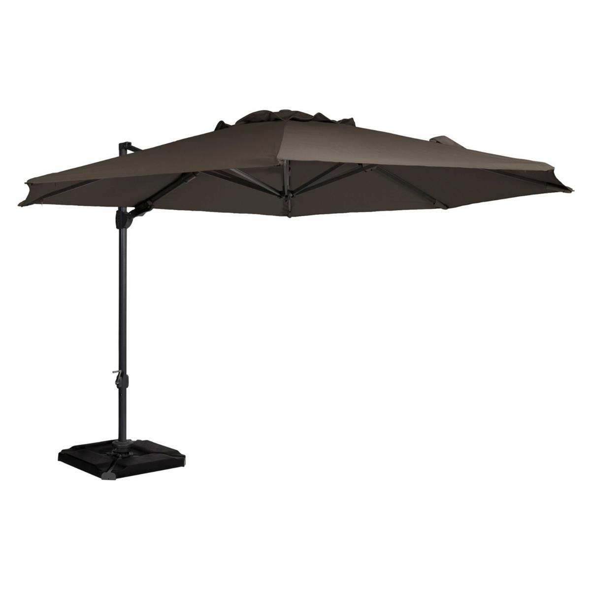 DE BESTE EXOTAN ROMA ZWEEFPARASOL ROND 350 CM - TAUPE - REVIEW