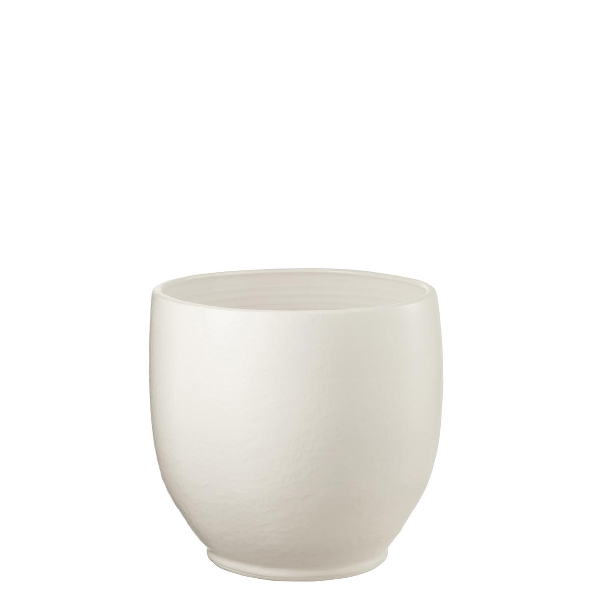 DE BESTE J-LINE BLOEMPOT YING - KERAMIEK - WIT - LARGE - Ø 39.00 CM