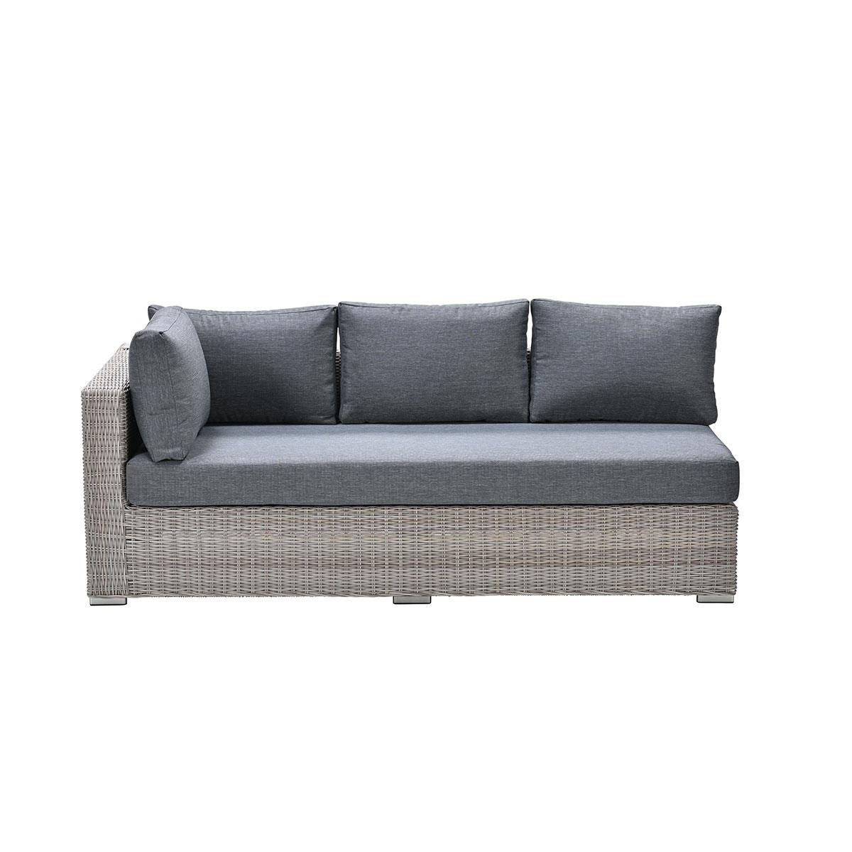 DE BESTE GARDEN IMPRESSIONS TENNESSEE LOUNGEBANK RECHTS VAN WILLOW-TEXFIBER