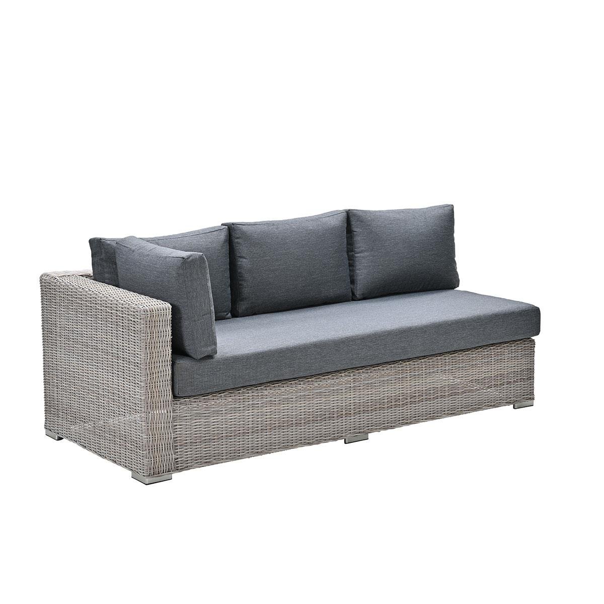 DE BESTE GARDEN IMPRESSIONS TENNESSEE LOUNGEBANK RECHTS VAN WILLOW-TEXFIBER