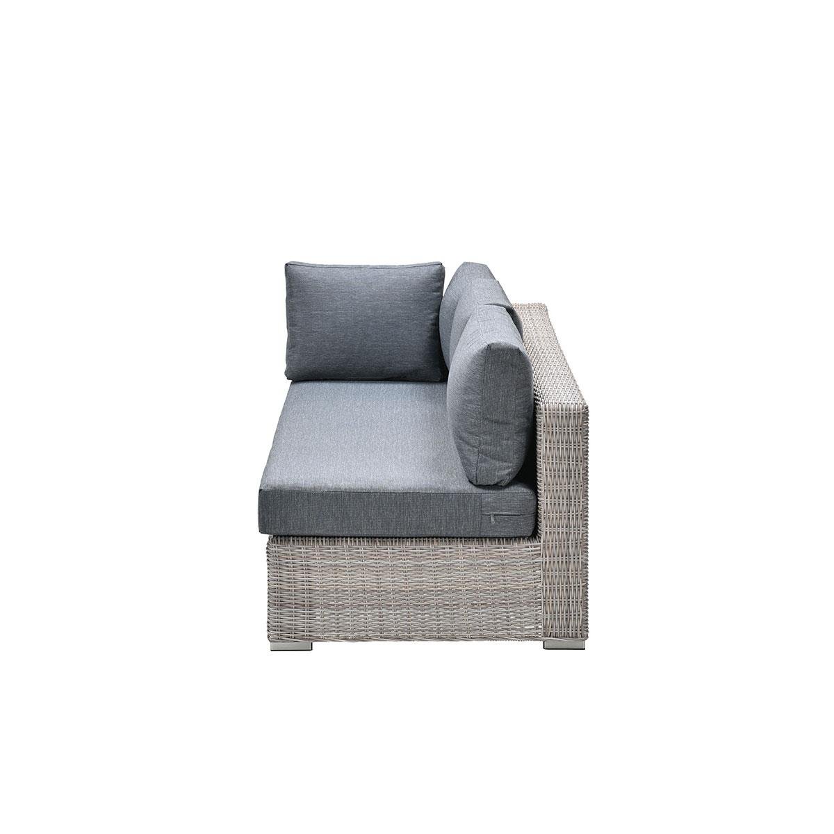 DE BESTE GARDEN IMPRESSIONS TENNESSEE LOUNGEBANK RECHTS VAN WILLOW-TEXFIBER