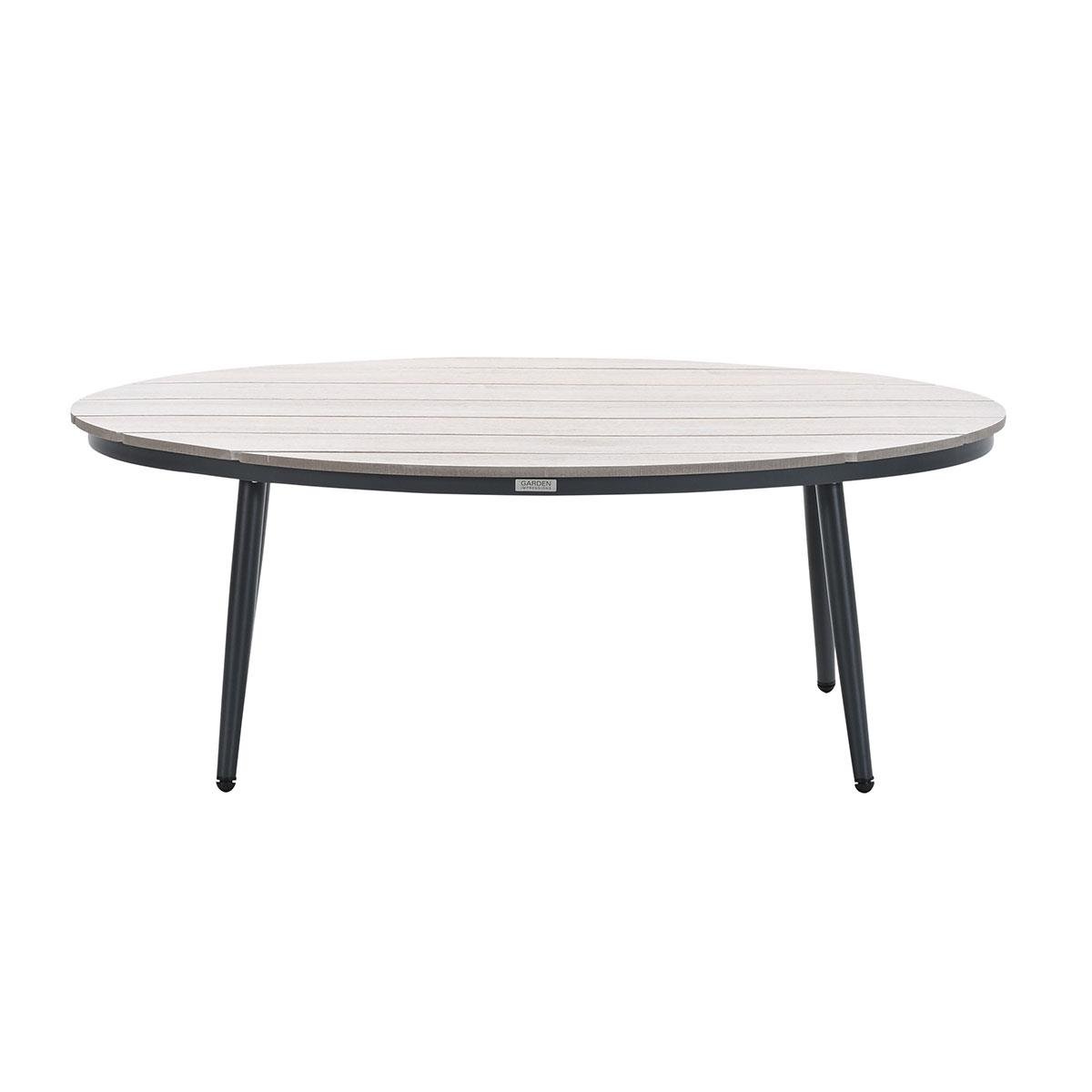 DE BESTE GARDEN IMPRESSIONS LUCAS LOUNGETAFEL OVAAL 120CM - LIGHT IMOWOOD