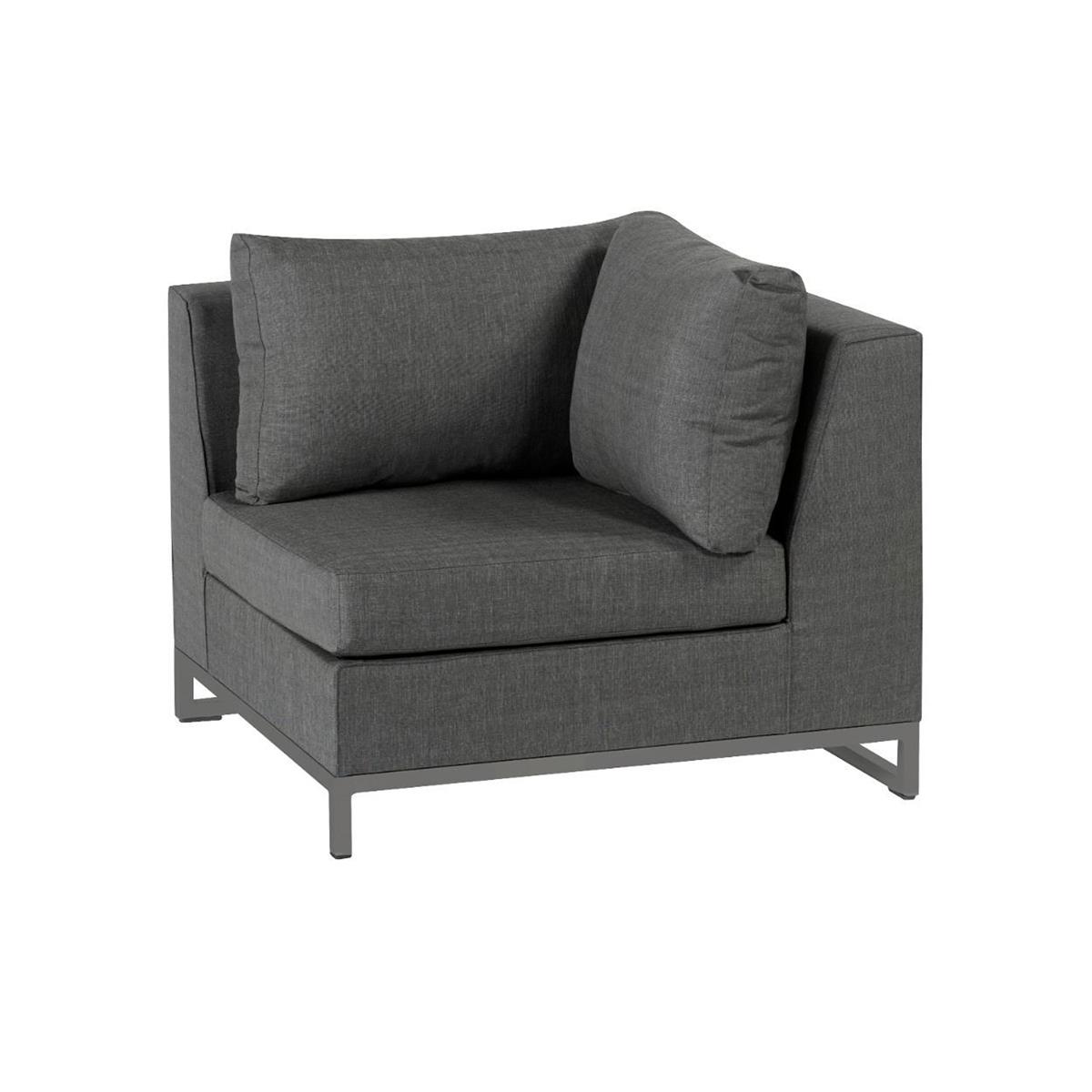 DE BESTE EXOTAN HOEKELEMENT VOOR BUITEN: ALUMINIUM RHODOS IN STEENGRIJS 70x90x90