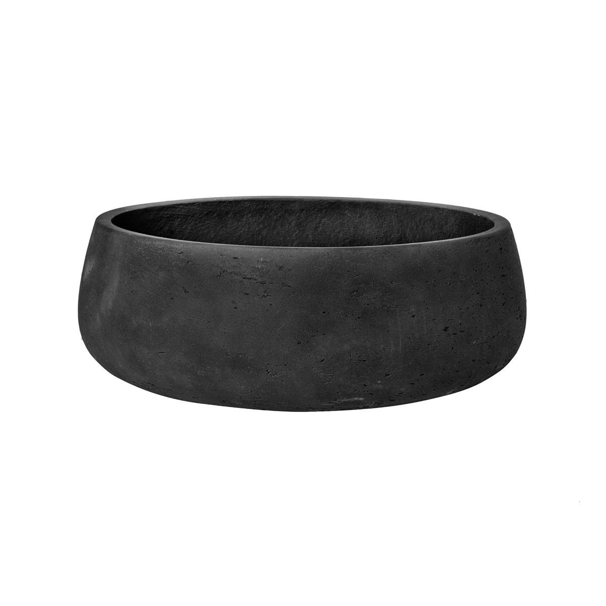 DE BESTE POTTERY POTS BLOEMPOT PLANTENSCHAAL ZWART D 39 CM H 14.5 CM