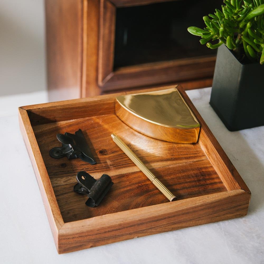 Brût Homeware, Catch All hout met messing box kopen? Shop bij fonQ!