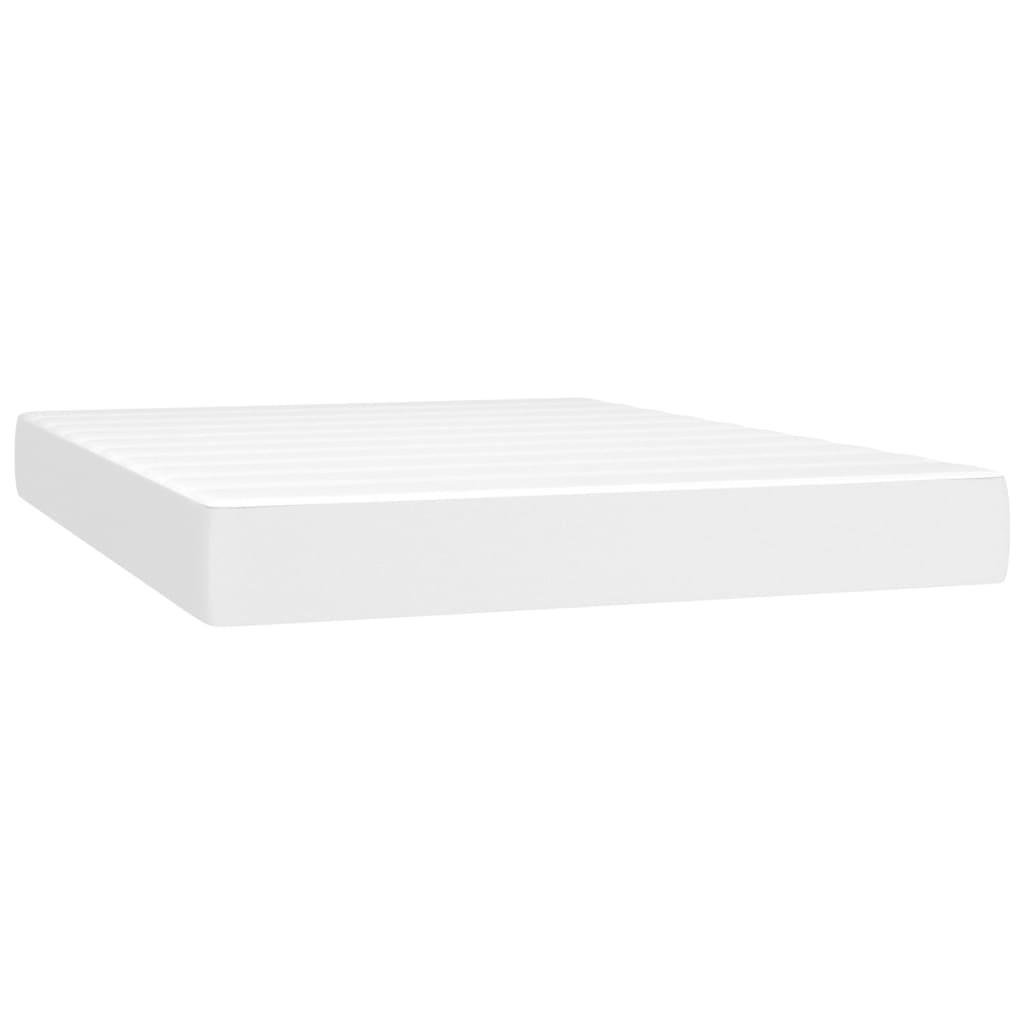 vidaXL Boxspring met matras kunstleer wit 140x200 cm kopen Shop