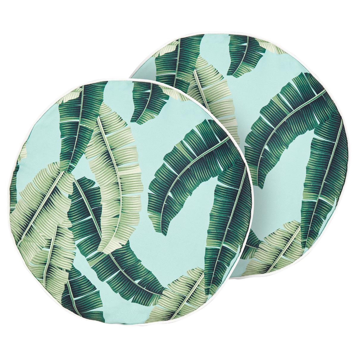 DE BESTE BELIANI BOISSANO TUINKUSSENSET VAN 2 IN GROEN POLYESTER ⌀ 40 CM