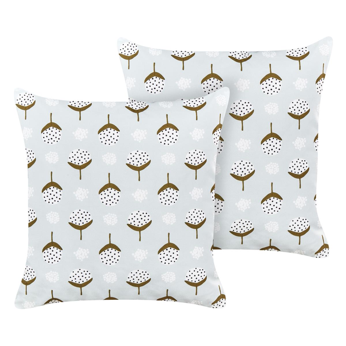 DE BESTE BELIANI CUNEO TUINKUSSEN SET VAN 2 - LICHTGROEN - 45 X 45 CM - POLYESTER