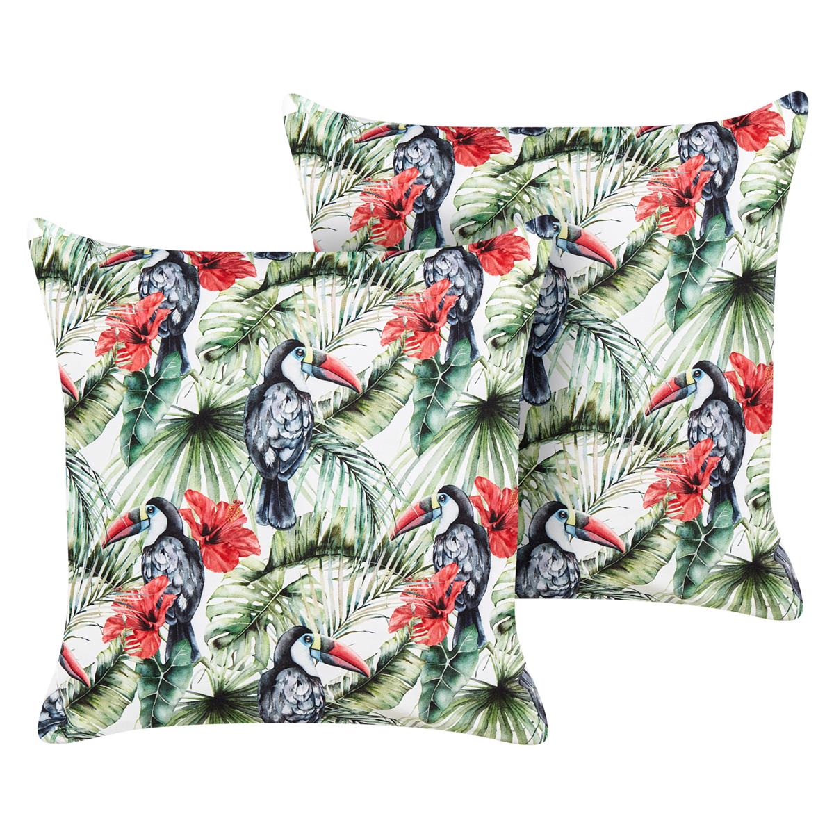 DE BESTE MANIER OM JE TUIN OP TE FLEUREN: BELIANI MALLARE TUINKUSSEN SET VAN 2 IN MULTICOLOR