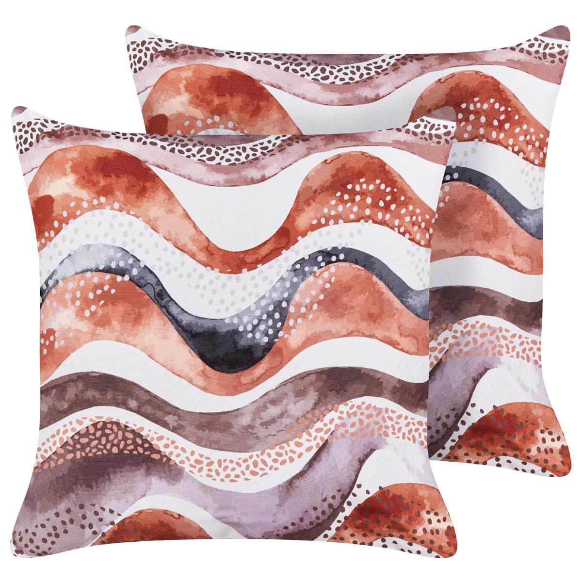 DE BESTE TUINKUSSEN SET VAN 2 BRUIN - 45 x 45 CM - POLYESTER