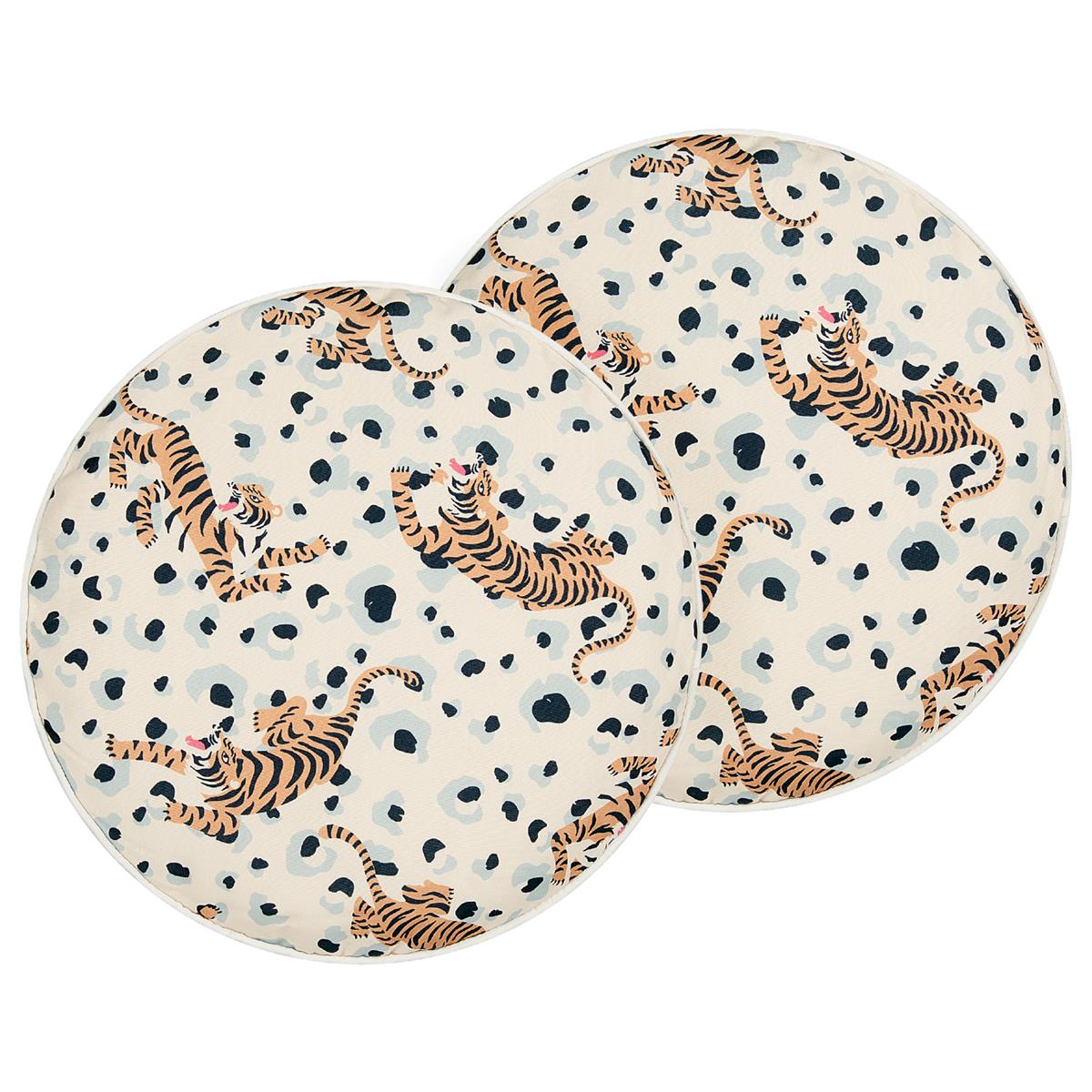 DE BESTE TUINKUSSEN SET VAN 2: BELIANI ARENZANO - MULTICOLOR POLYESTER - 40 CM