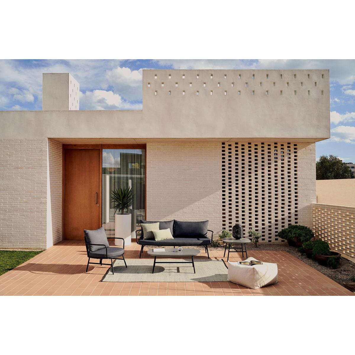 DE BESTE KEUZE: KAVE HOME - BRAMANT STALEN SALONTAFEL MET ZWARTE AFWERKING, 100 X 60