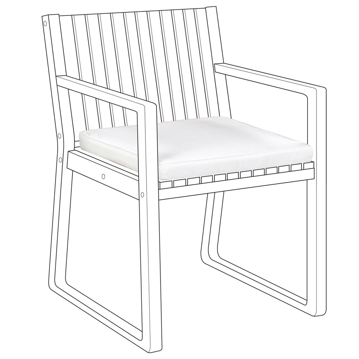 DE BESTE TUINKUSSEN VAN BELIANI - SASSARI IN WIT POLYESTER 46 x 46 cm