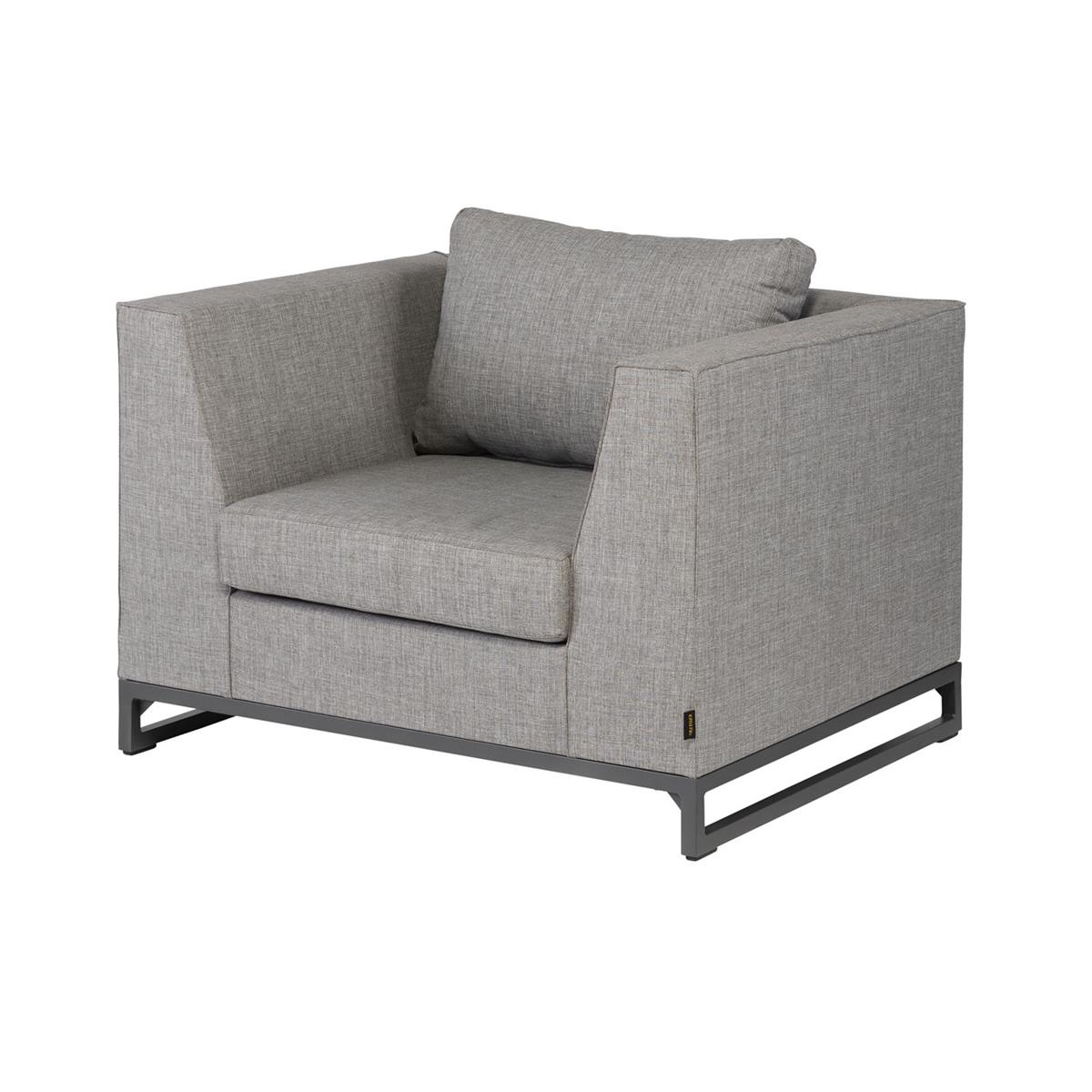 DE BESTE EXOTAN FAUTEUIL VOOR BUITEN: RHODOS - ALUMINIUM - ASGRIJS - 70X90X100
