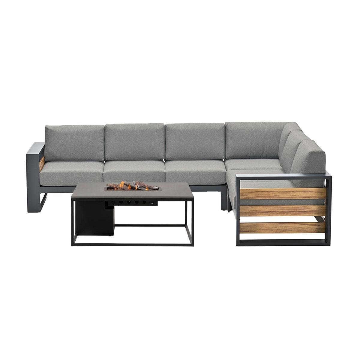 DE BESTE GARDEN IMPRESSIONS NIKA LOUNGESET 5-DELIG - ZAND - VOOR EEN STIJLVOLLE TUIN