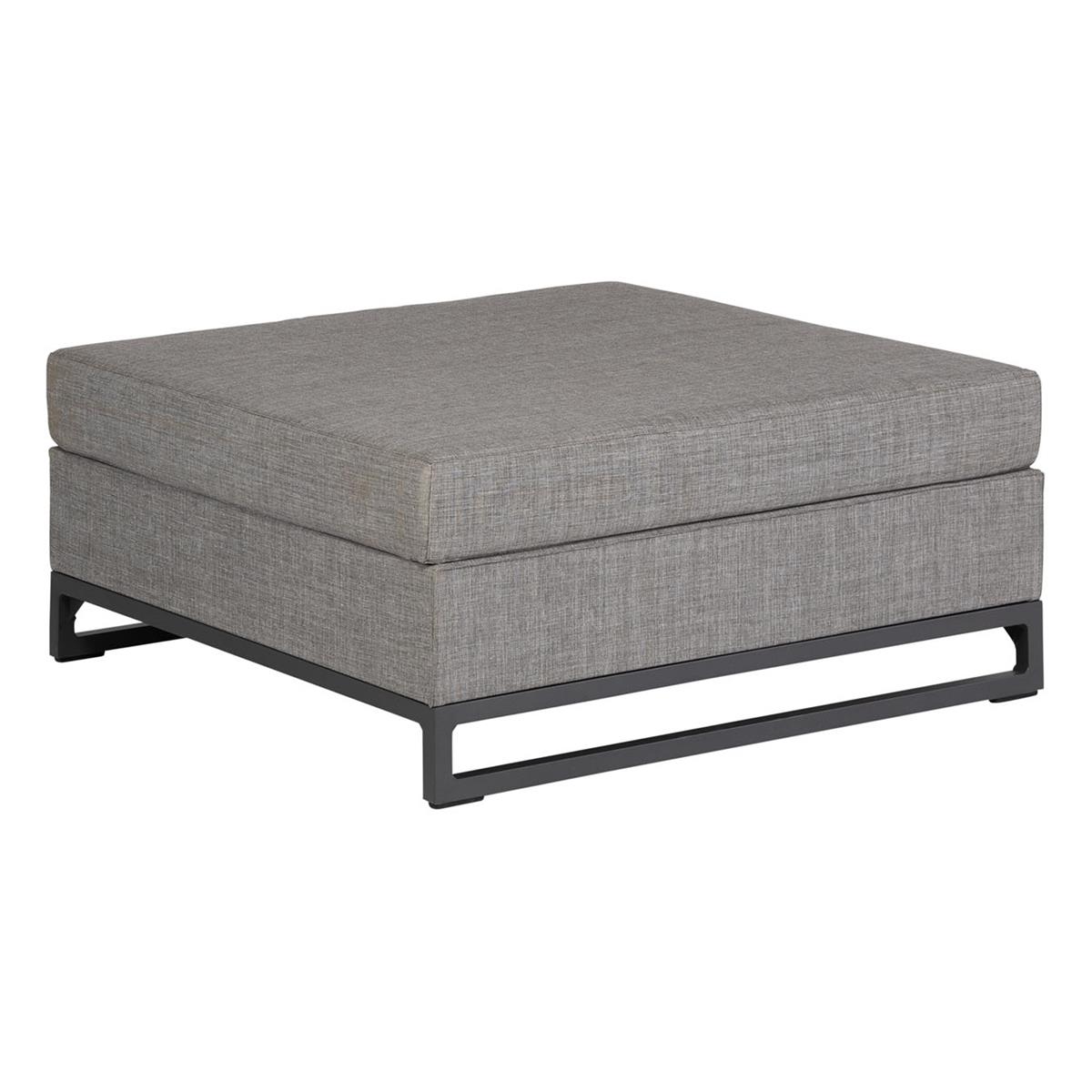 DE BESTE EXOTAN HOCKER VOOR BUITEN: RHODOS - ALUMINIUM - ASGRIJS - 42X90X90