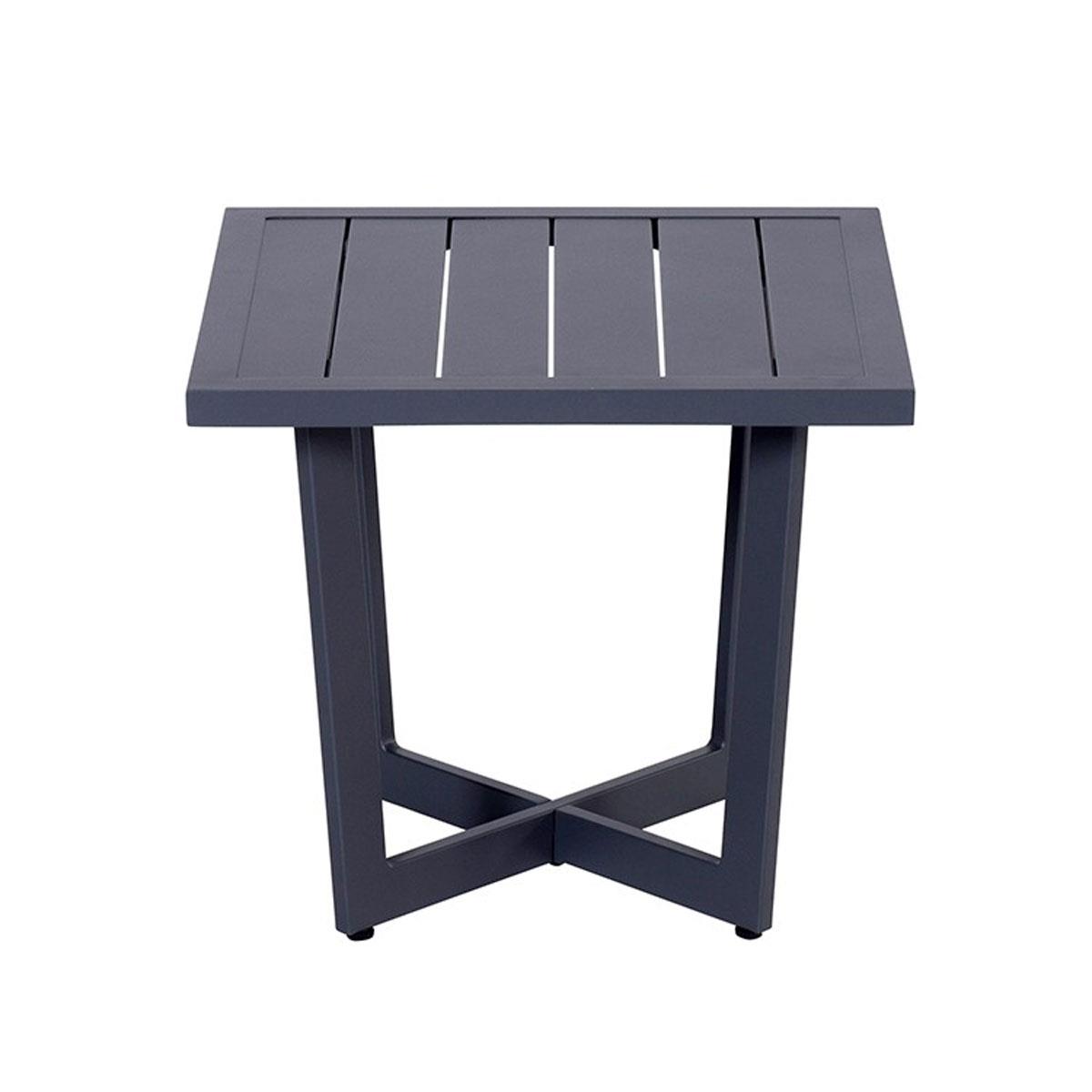 DE BESTE TUIN BIJZETTAFEL: GARDEN IMPRESSIONS KENT 47,5x47,5xH42 CM DONKER GRIJS