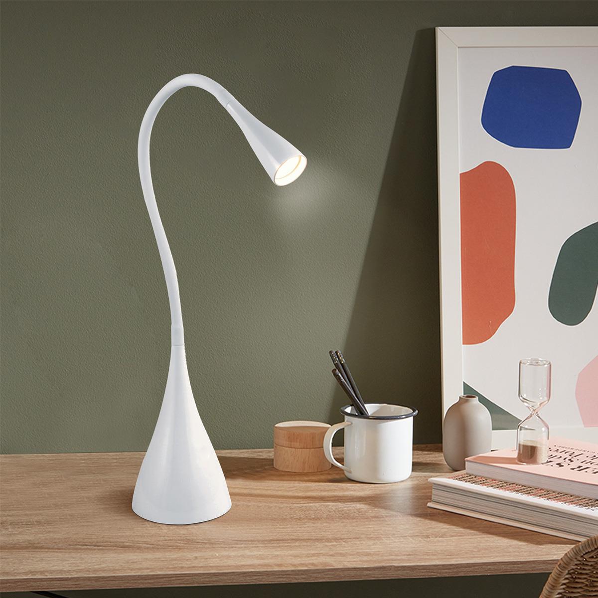 Grootte smeren Strikt Home sweet home Flex LED Bureaulamp 48 cm - Wit kopen? Shop bij fonQ.be!