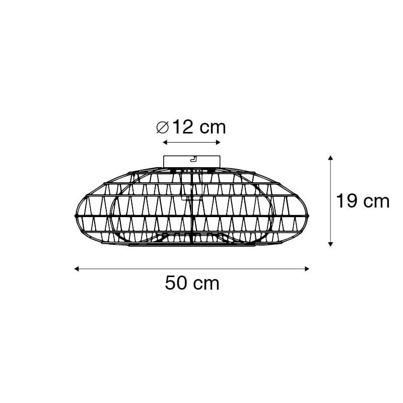 QAZQA Retro White Rope Ceiling Light - Lina