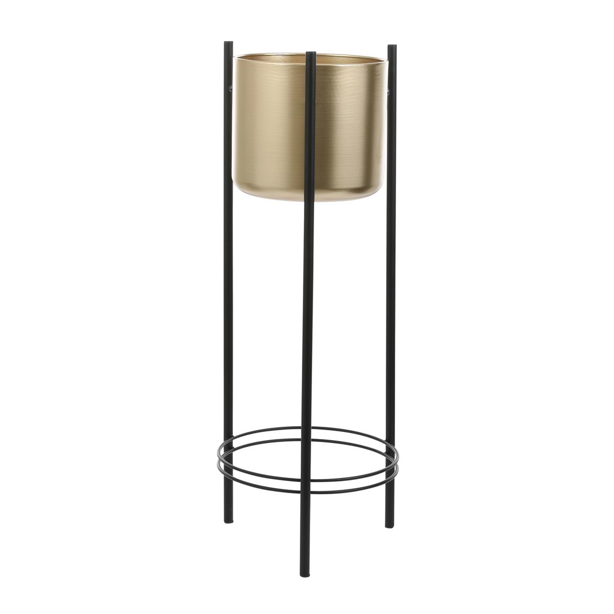 DE BESTE MICA DECORATIONS SVERRE BLOEMPOT - H81 x Ø27 cm - GOUD, ZWART