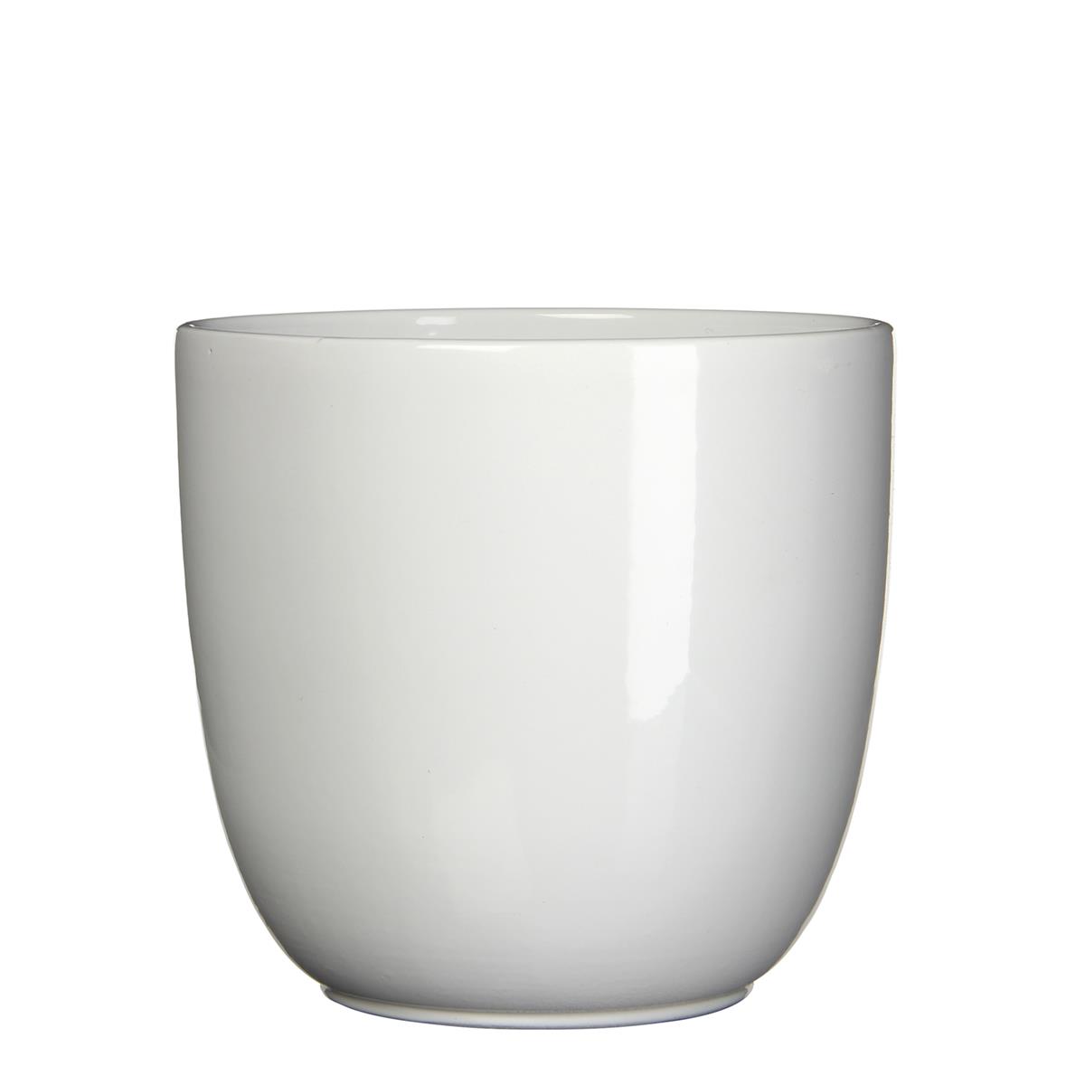 DE BESTE MICA DECORATIONS TUSCA BLOEMPOT - H25 x Ø28 cm - WIT